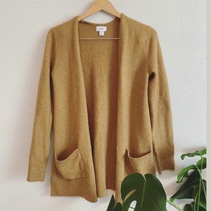 Camel Open Front Longline Cardigan